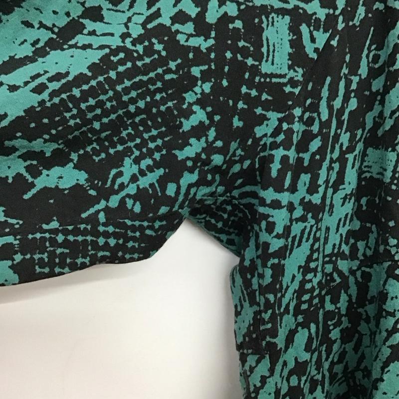 ジャーナルスタンダード JOURNAL STANDARD ワンピース ロングスカート 21-040-400-7120-2-0 七分袖 フレア 総柄 黒 / ブラック / X 緑 / グリーン /  レディース USED 古着 中古 10146496