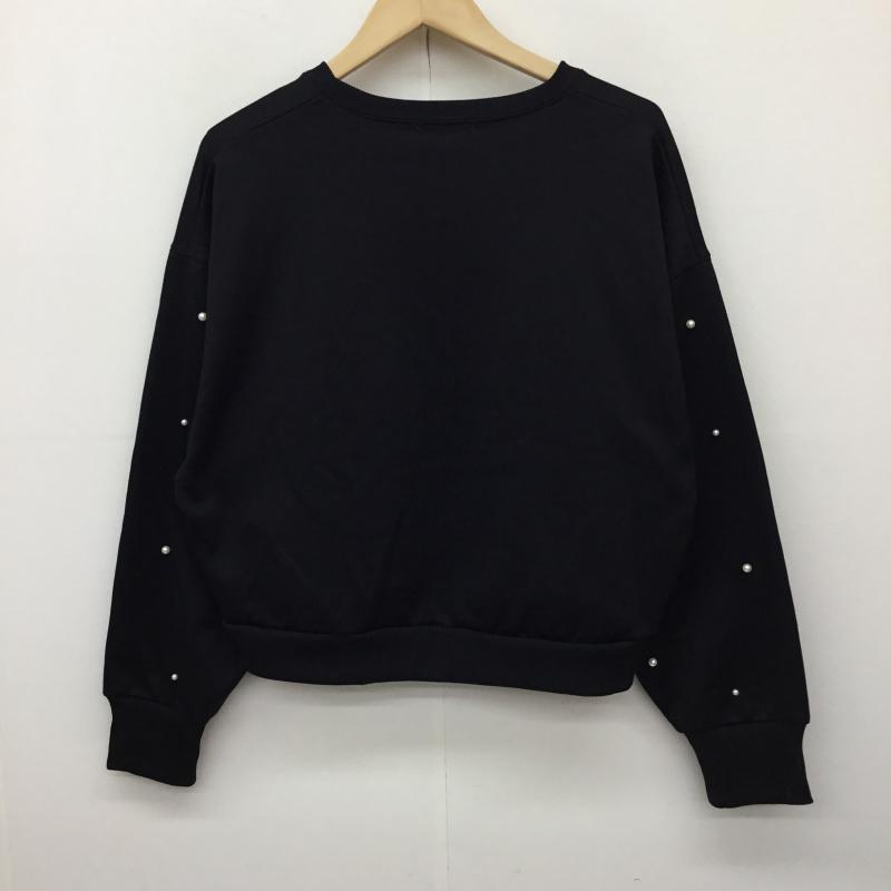 グローバルワーク GLOBAL WORK トレーナー 長袖 L ドット 黒 / ブラック /  レディース USED 古着 中古 10138231