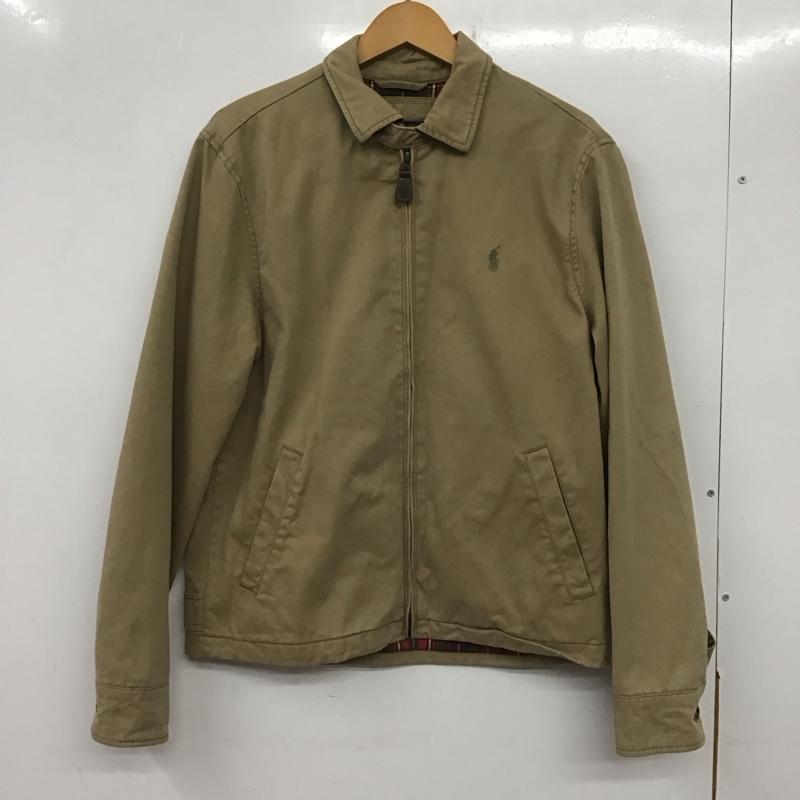 ポロラルフローレン POLO RALPH LAUREN ジャケット、上着 ジャケット、ブレザー ジップアップジャケット アウター 古着 S ロゴ、文字 ベージュ / ベージュ /  メンズ USED 古着 中古 10139707