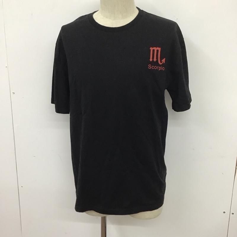 ワールドワイドフェイマス WORLD WIDE FAMOUS Tシャツ 半袖 クルーネック ロゴ、文字 黒 / ブラック /  メンズ USED 古着 中古 10111884