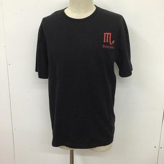 ワールドワイドフェイマス WORLD WIDE FAMOUS Tシャツ 半袖 クルーネック ロゴ、文字 黒 / ブラック /  メンズ USED 古着 中古 10111884