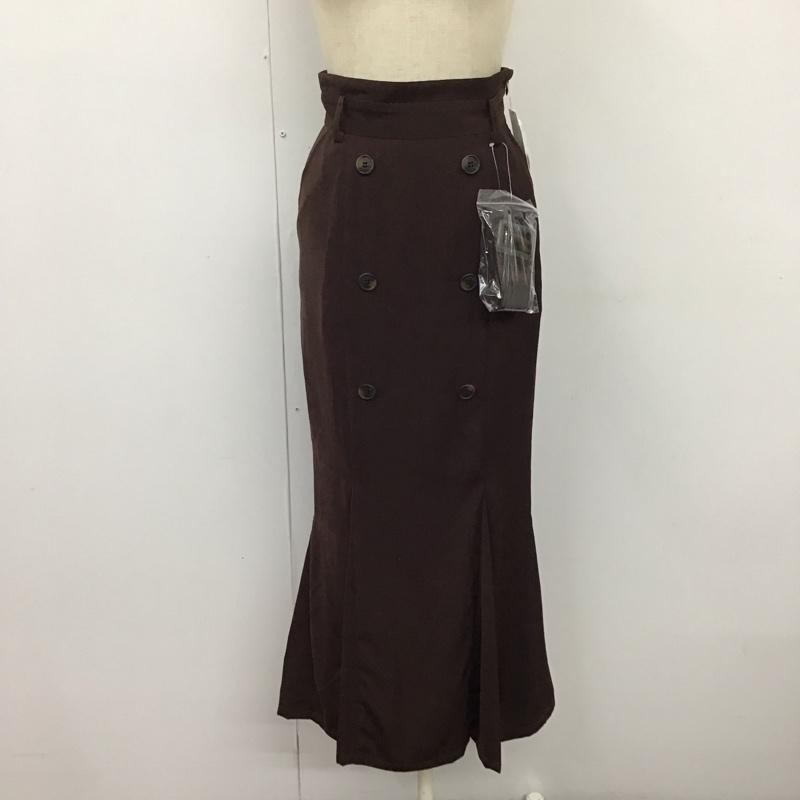 ムルーア MURUA スカート ロングスカート 012240801401-01 トレンチマーメイドスカート タグ付き 1 無地 茶 / ブラウン /  レディース USED 古着 中古 10121405