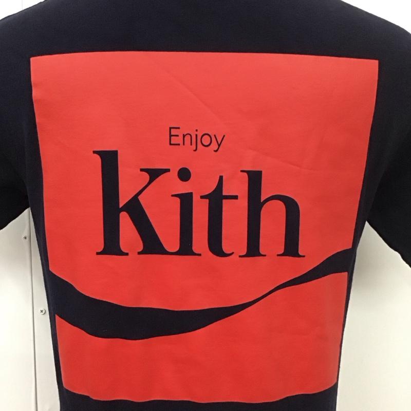 キス KITH Tシャツ 半袖 半袖カットソー プリントTシャツ クルーネックカットソー XS ロゴ、文字 紺 / ネイビー /  メンズ USED 古着 中古 10112086