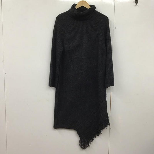 ジーナシス JEANASIS ワンピース ロングスカート 長袖ニットワンピース ロングスカート タートルネック FREE 無地 灰 / グレー /  レディース USED 古着 中古 10143577