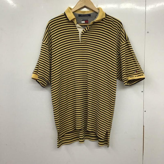 トミーヒルフィガー TOMMY HILFIGER ポロシャツ 半袖 M ボーダー柄 マルチカラー / マルチカラー /  メンズ USED 古着 中古 10134550