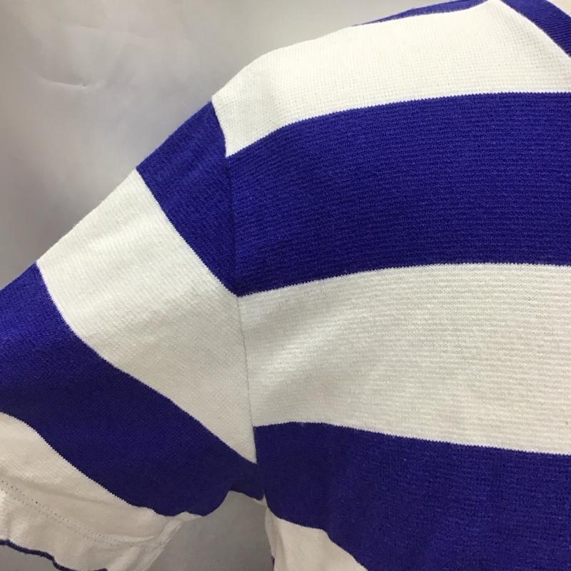 グローバルワーク GLOBAL WORK Tシャツ 半袖 GW021505TB クルーネック XL ボーダー柄 白 / ホワイト / X 青 / ブルー /  メンズ USED 古着 中古 10117053