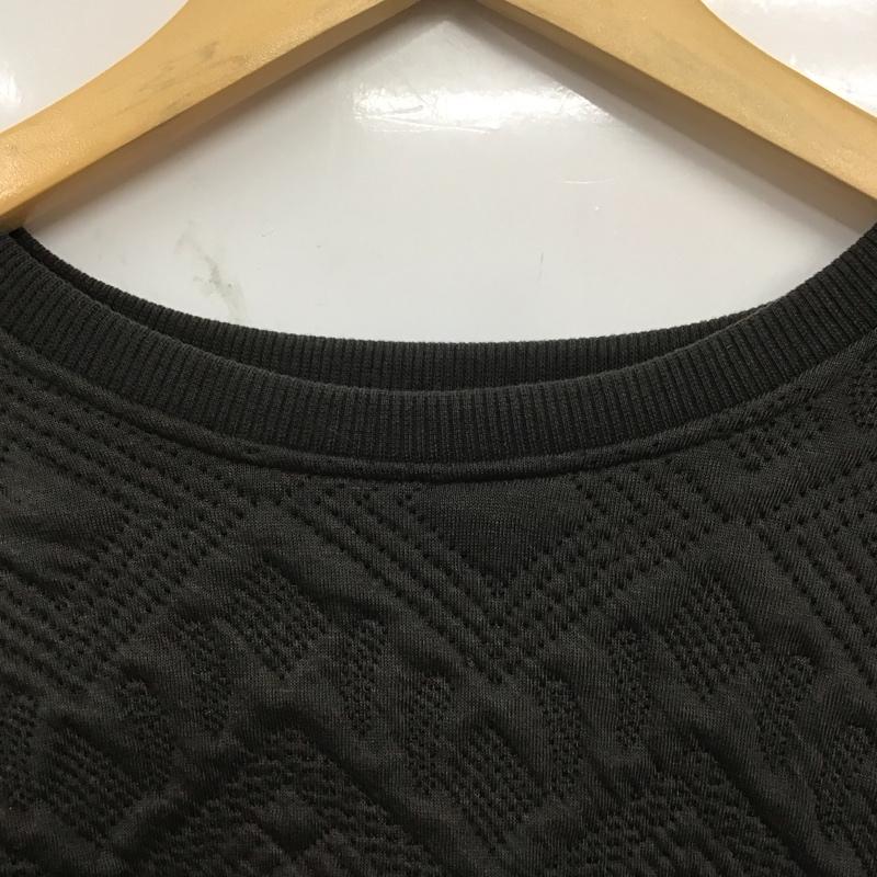 ザラ ZARA トレーナー 長袖 長袖トレーナー スウェット クルーネック プルオーバー L 総柄 黒 / ブラック /  レディース USED 古着 中古 10138838
