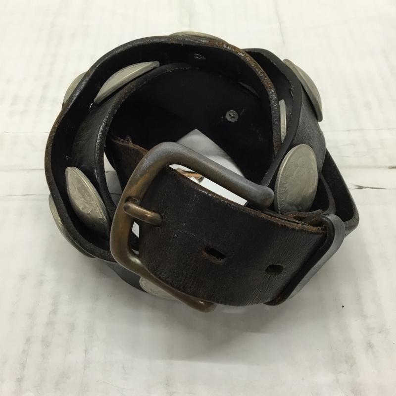 古着 USED ベルト・バックル ベルト レザー 無地 黒 / ブラック / X 銀 / シルバー /  メンズ USED 古着 中古 10117619