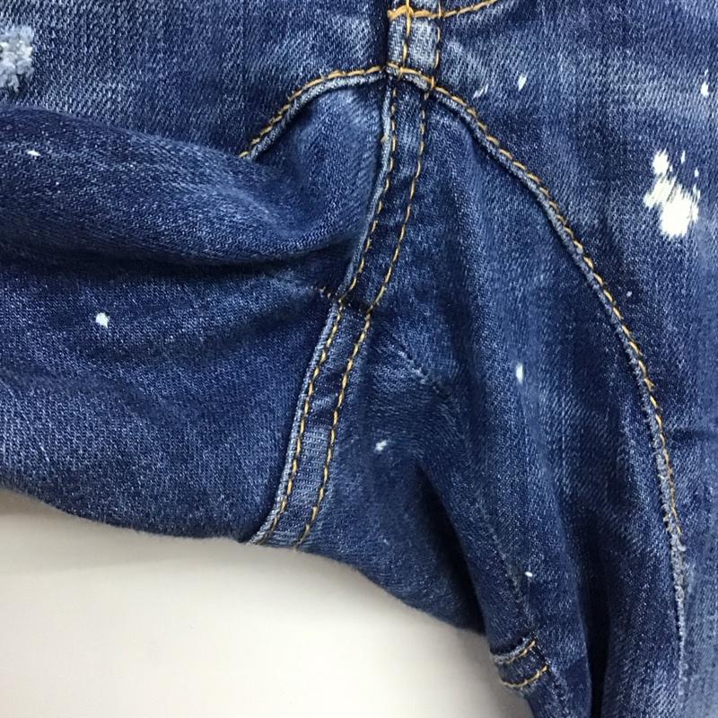 ディースクエアード2 DSQUARED2 パンツ デニム、ジーンズ TIDY BIKER JEAN 44 ストレッチ ダメージ加工 青 / ブルー /  メンズ USED 古着 中古 10146533