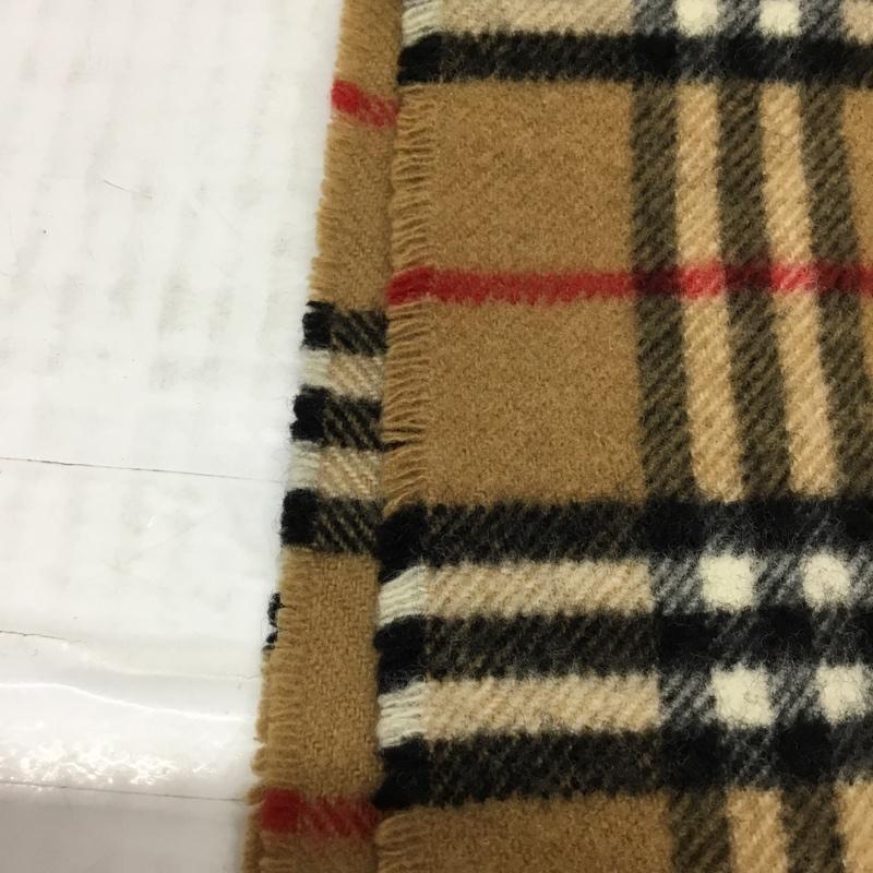 バーバリーズ BURBERRYS マフラー マフラー ウール ノバチェック フリンジ ロゴ、文字 ベージュ / ベージュ / X 白 / ホワイト / X 黒 / ブラック / X 赤 / レッド /  メンズ USED 古着 中古 10113648