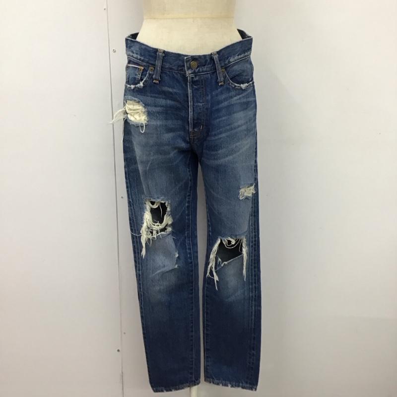 アングリッド Ungrid パンツ デニム、ジーンズ 111521417501 セルヴィッチクラッシュボーイズデニム ダメージ加工 青 / ブルー /  レディース USED 古着 中古 10114584
