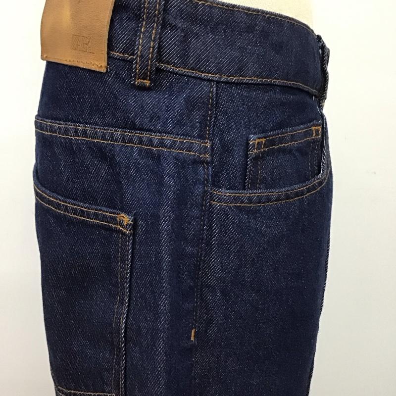 ザラ ZARA パンツ デニム、ジーンズ 4406 059 405 ワイドパンツ タグ付き 無地 インディゴ / インディゴ /  レディース USED 古着 中古 10109486