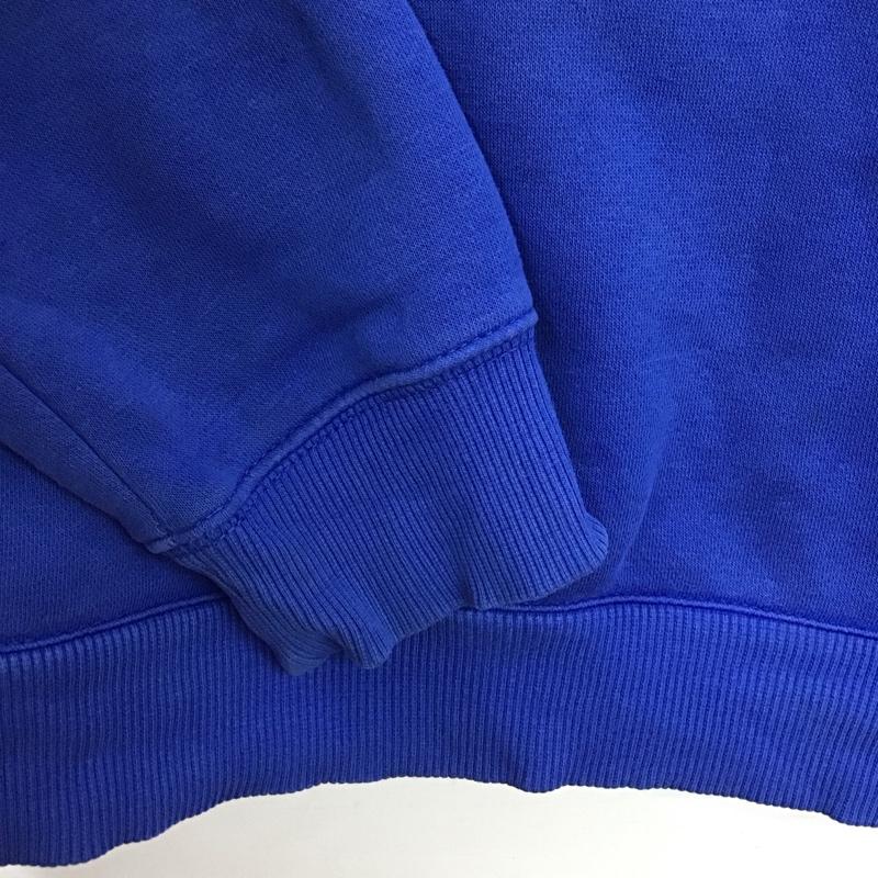 アディダス adidas パーカー 長袖 長袖パーカー プルオーバーパーカー スウェット L プリント 青 / ブルー /  メンズ USED 古着 中古 10149530