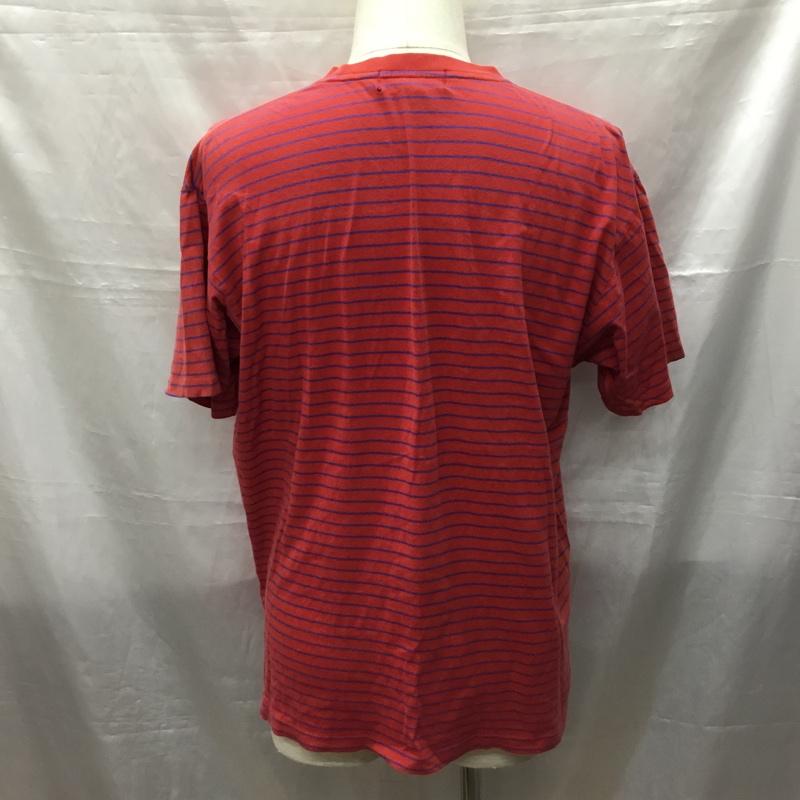 ポロバイラルフローレン Polo by RALPH LAUREN Tシャツ 半袖 半袖カットソー プリントTシャツ クルーネックカットソー M ボーダー柄 赤 / レッド /  メンズ USED 古着 中古 10115770