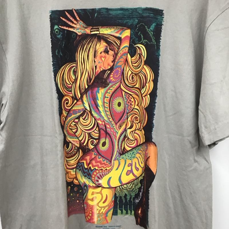 エロスティカ EROSTiKA Tシャツ 半袖 ゴジラ VS ヘドラ　50周年 Tシャツ XL プリント 灰 / グレー /  メンズ USED 古着 中古 10130112