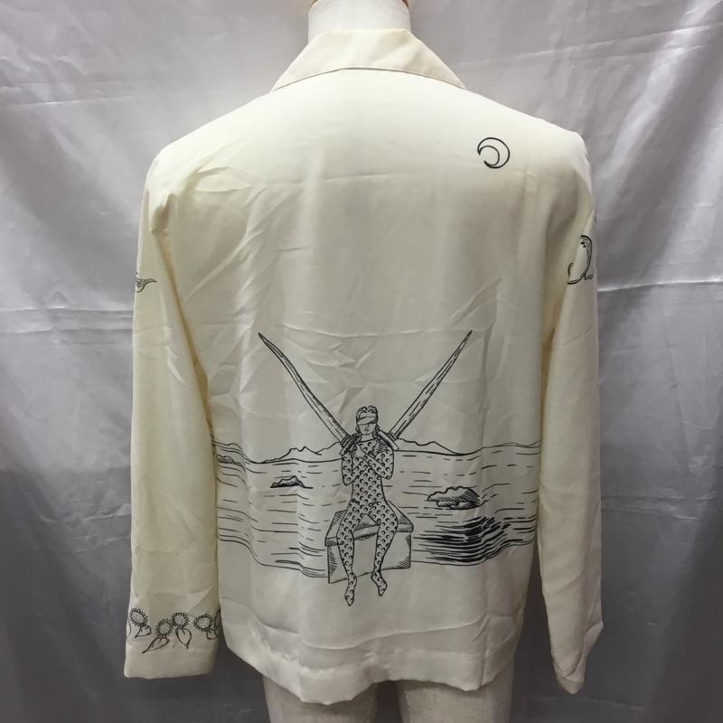 マリーンセル MARINE SERRE シャツ、ブラウス 長袖 長袖シャツ カラーシャツ 長袖カットソー プリントシャツ XS プリント オフホワイト / オフホワイト /  メンズ USED 古着 中古 10111920
