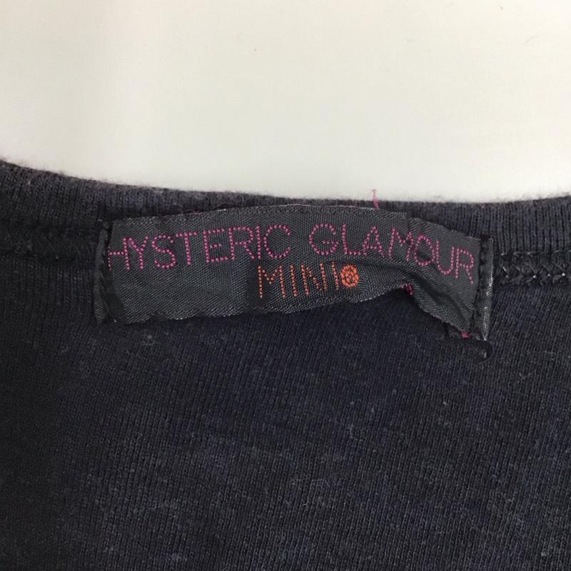 ヒステリックグラマー HYSTERIC GLAMOUR Tシャツ 半袖 110cm キッズ 110cm ロゴ、文字 黒 / ブラック /  ガールズ USED 古着 中古 10116904
