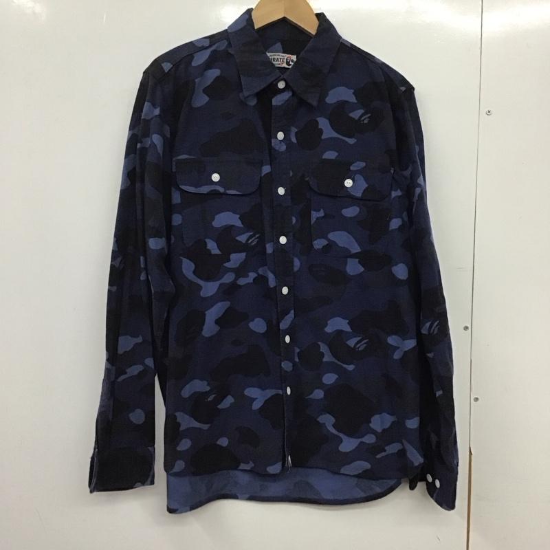 アベイシングエイプ A BATHING APE シャツ、ブラウス 長袖 長袖シャツ L カモフラージュ柄・迷彩 マルチカラー / マルチカラー /  メンズ USED 古着 中古 10145984