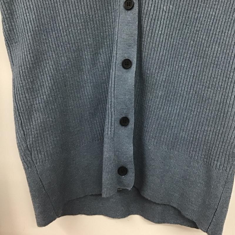 ケービーエフ KBF カーディガン 長袖 KF87-22F030 Vネック リブ ONE SIZE 無地 青 / ブルー /  レディース USED 古着 中古 10146392