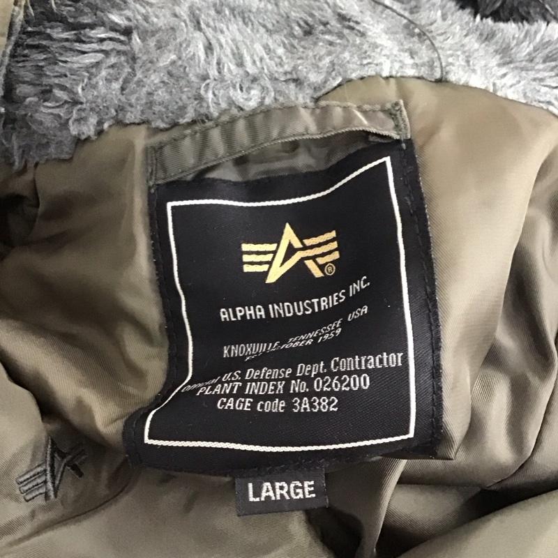 アルファインダストリー Alpha Industries ジャケット、上着 ジャンパー、ブルゾン 026200 ミリタリージャケット 中綿 フライトジャケット 3A382 L 無地 カーキ / カーキ /  メンズ USED 古着 中古 10122986