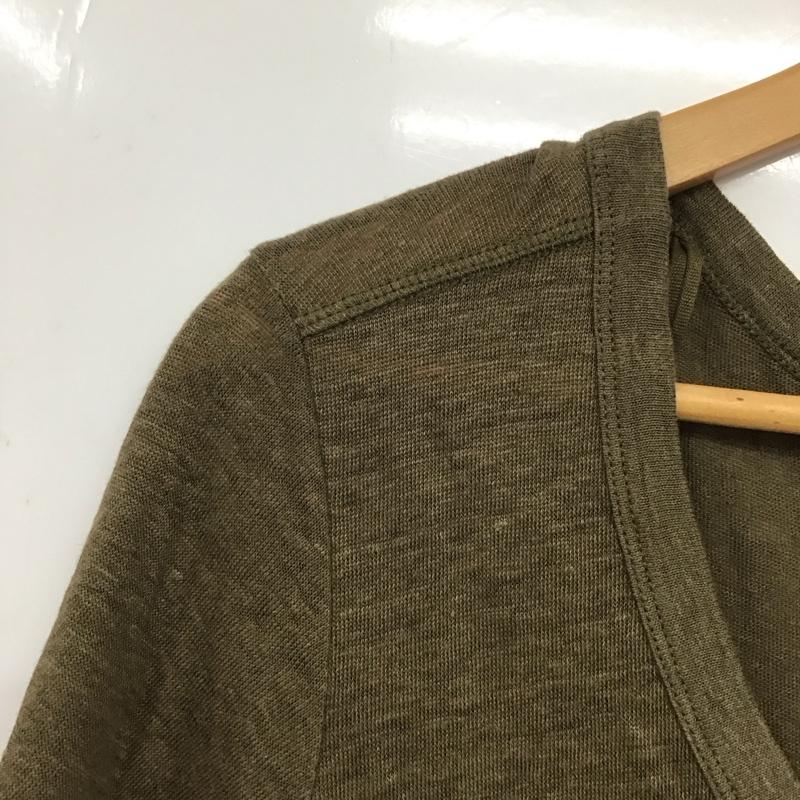 ザラ ZARA Tシャツ 半袖 M 無地 カーキ / カーキ /  レディース USED 古着 中古 10134267