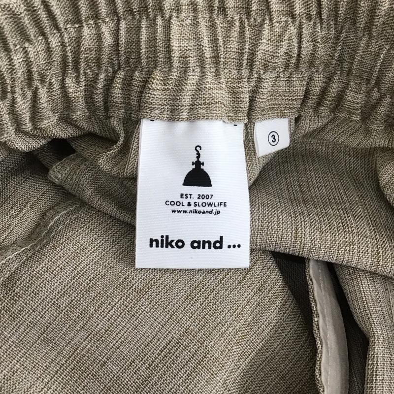ニコアンド niko and... パンツ スラックス S213IL72TO ワイドイージーパンツ M 無地 茶 / ブラウン /  レディース USED 古着 中古 10133512