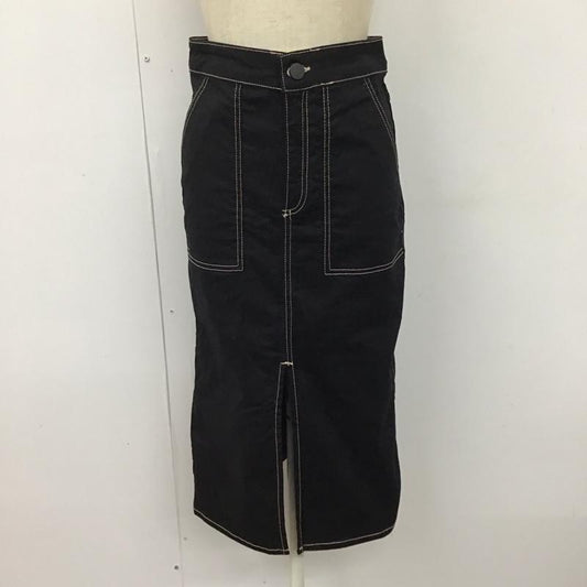 ザラ ZARA スカート ロングスカート 前スリット タイト ストレッチ XS 無地 黒 / ブラック /  レディース USED 古着 中古 10118458