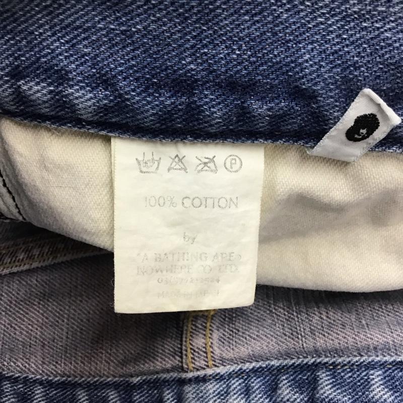 アベイシングエイプ A BATHING APE パンツ デニム、ジーンズ デニムパンツ スリムパンツ カジュアルパンツ ジーンズ S 無地 インディゴ / インディゴ /  メンズ USED 古着 中古 10111700