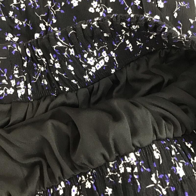 アズールバイマウジー AZUL BY MOUSSY スカート ロングスカート 250DSS31-064C PEDICEL BUTTON SKIRT M 総柄 黒 / ブラック /  レディース USED 古着 中古 10130821