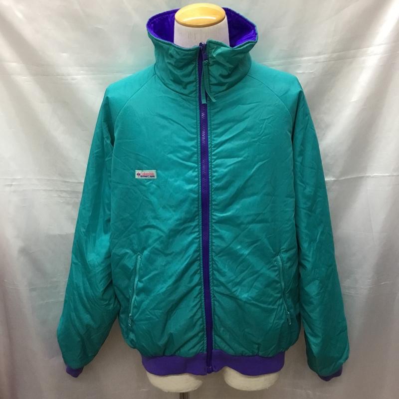 コロンビア Columbia ジャケット、上着 ジャンパー、ブルゾン ジップアップジャケット ジャンパー ジャケット リバーシブル アウター XL ロゴ、文字 緑 / グリーン /  メンズ USED 古着 中古 10114612