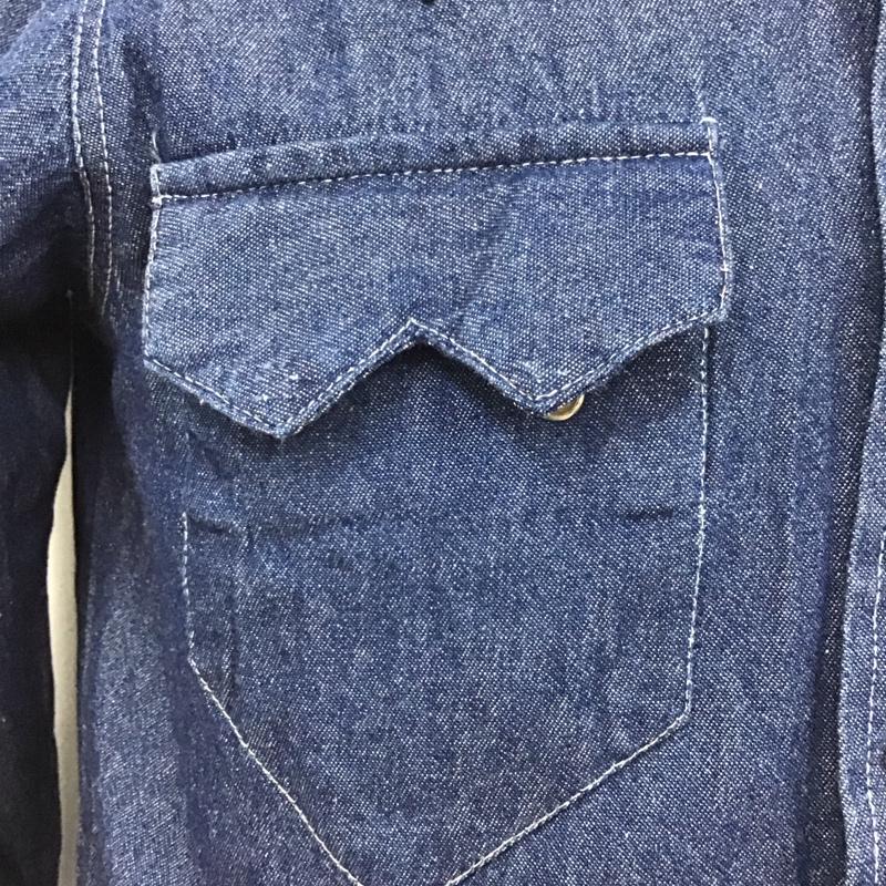 ロックマウント ランチウェア Rockmount Ranch Wear シャツ、ブラウス 長袖 デニムシャツ ウエスタンシャツ 無地 インディゴ / インディゴ /  メンズ USED 古着 中古 10115265