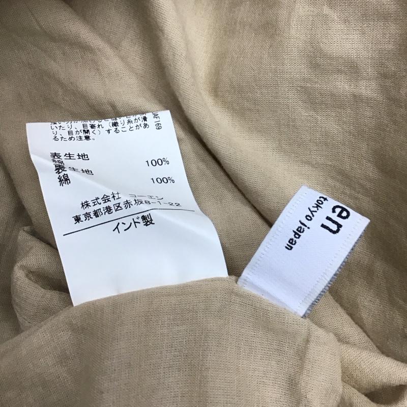 コーエン coen ワンピース ロングスカート 7675-603-0017 インドコットンVネックショートスリーブワンピース フレンチスリーブ FREE 無地 ベージュ / ベージュ /  レディース USED 古着 中古 10115503