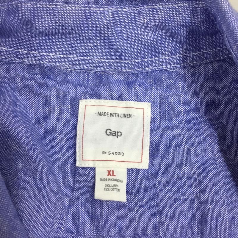 ギャップ GAP シャツ、ブラウス 半袖 XL 無地 青 / ブルー /  メンズ USED 古着 中古 10119304