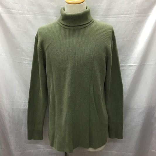 メゾンスペシャル MAISON SPECIAL ニット、セーター 長袖 11192361207 長袖ニットカットソー セーター タートルネック M 無地 カーキ / カーキ /  メンズ USED 古着 中古 10120131