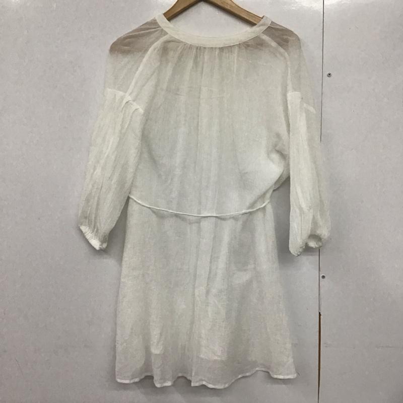 ローリーズファーム LOWRYS FARM シャツ、ブラウス 長袖 lf621112ad ヨウリュウドロストチュニック ブラウス FREE 無地 白 / ホワイト /  レディース USED 古着 中古 10142694