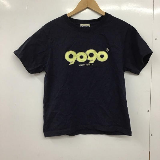 ナインティナインティ 9090 Tシャツ 半袖 S ロゴ、文字 紺 / ネイビー /  メンズ USED 古着 中古 10151285