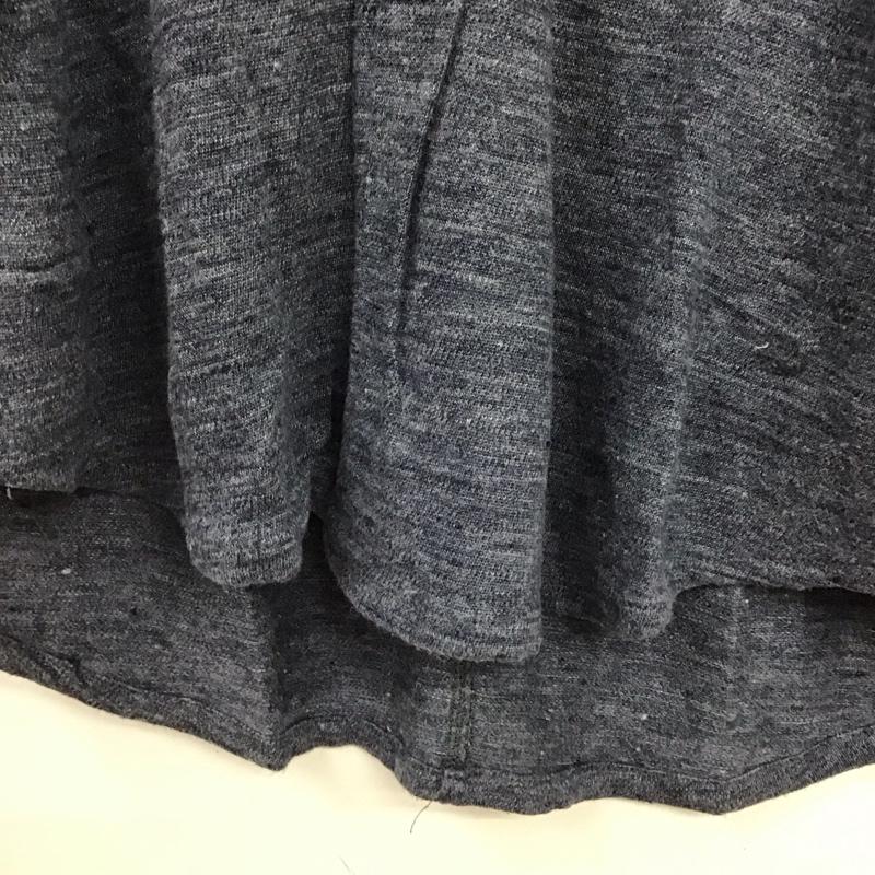 クオドロ quadro カットソー 長袖 長袖カットソー 無地カットソー ヘンリーネックカットソー 2 無地 紺 / ネイビー /  メンズ USED 古着 中古 10131768