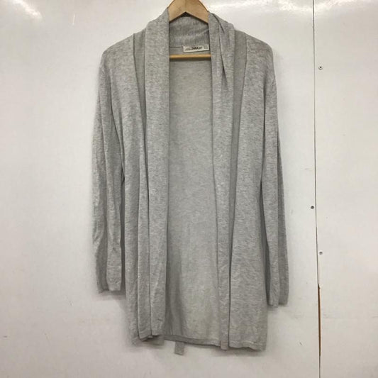 ザラ ZARA カーディガン 長袖 M 無地 灰 / グレー /  レディース USED 古着 中古 10148701