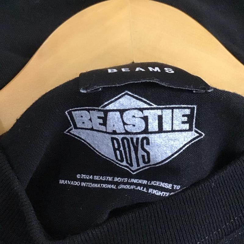 ビームス BEAMS Tシャツ 半袖 半袖カットソー プリントTシャツ クルーネックカットソー L プリント 黒 / ブラック /  メンズ USED 古着 中古 10141674
