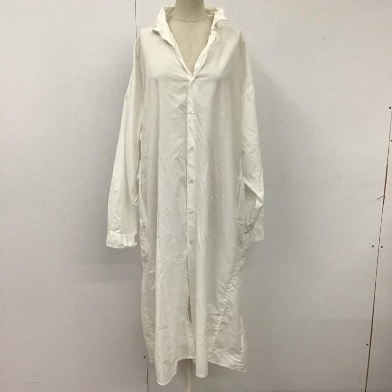 ニコアンド niko and... ワンピース ロングスカート ST95DH01AD スキッパー 長袖 シャツワンピース M 無地 白 / ホワイト /  レディース USED 古着 中古 10115007