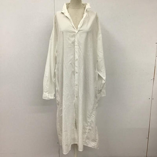 ニコアンド niko and... ワンピース ロングスカート ST95DH01AD スキッパー 長袖 シャツワンピース M 無地 白 / ホワイト /  レディース USED 古着 中古 10115007