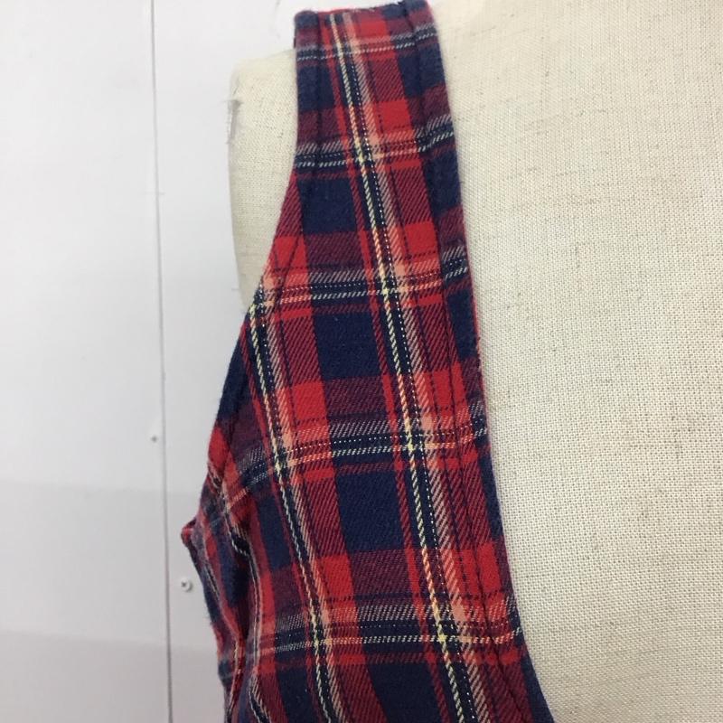 トミー ジーンズ TOMMY JEANS ワンピース ミニスカート 224-913204-720 Uネック ノースリーブ フリル M チェック マルチカラー / マルチカラー /  レディース USED 古着 中古 10115473