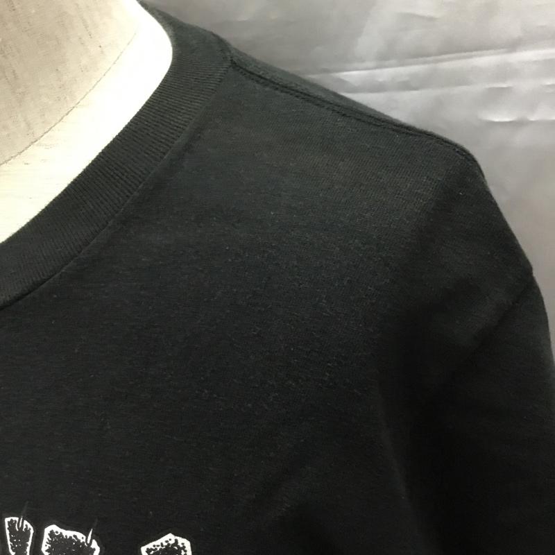マニーク MANIK Tシャツ 半袖 半袖カットソー プリントTシャツ クルーネックカットソー M ロゴ、文字 黒 / ブラック /  メンズ USED 古着 中古 10114583