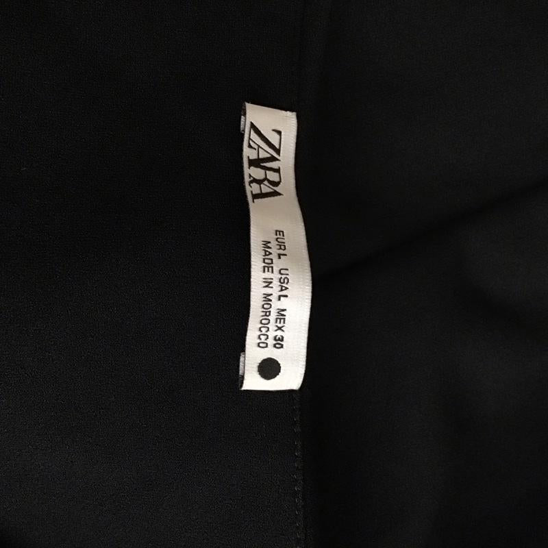 ザラ ZARA ワンピース ひざ丈スカート 0264 590 800 ノースリーブ L 無地 黒 / ブラック /  レディース USED 古着 中古 10115020