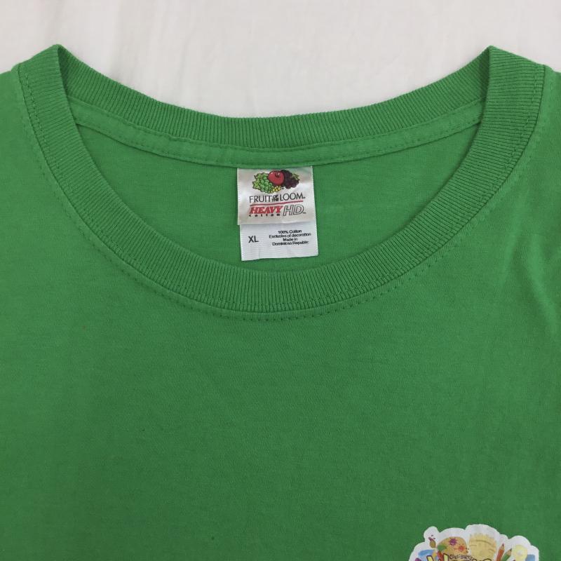 フルーツオブザルーム FRUIT OF THE LOOM Tシャツ 半袖 XL プリント X ワンポイント 緑 / グリーン /  メンズ USED 古着 中古 10133853