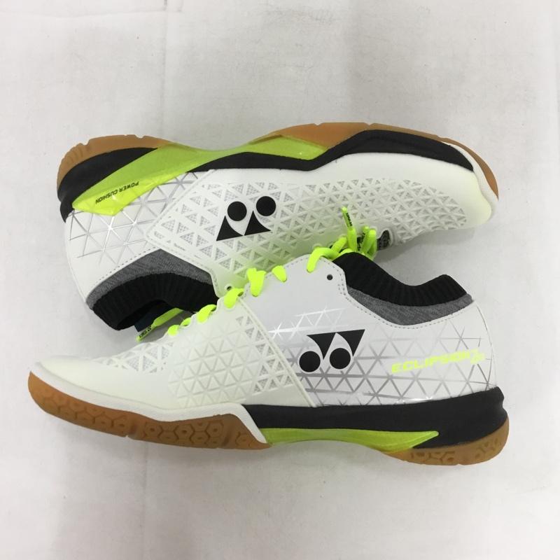 ヨネックス YONEX スニーカー スニーカー SHBELSZMD バドミントンシューズ パワークッション エクリプションZミッド 26cm 箱有 26.0cm ロゴ、文字 白 / ホワイト / X 黒 / ブラック / X 黄 / イエロー /  メンズ USED 古着 中古 10150019