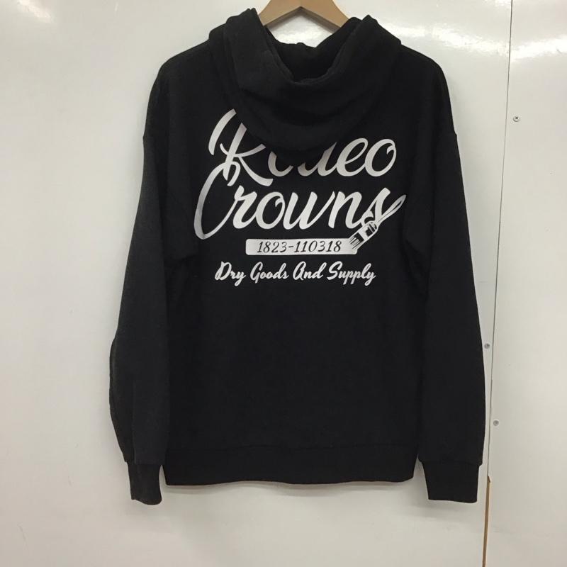 ロデオクラウンズ Rodeo Crowns パーカー 長袖 長袖パーカー プルオーバーパーカー スウェット FREE ロゴ、文字 黒 / ブラック /  レディース USED 古着 中古 10145153
