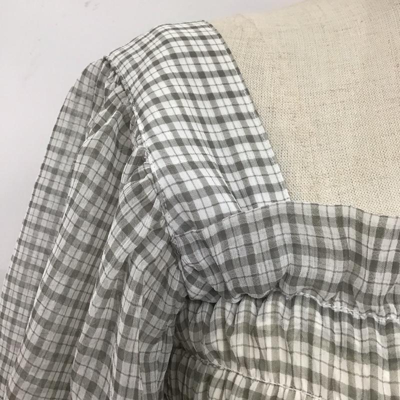 ナイスクラップ NICE CLAUP ワンピース ロングスカート 半袖ワンピース ロングワンピース シフォン フレアスカート ギンガムチェックワンピース FREE チェック マルチカラー / マルチカラー /  レディース USED 古着 中古 10108466