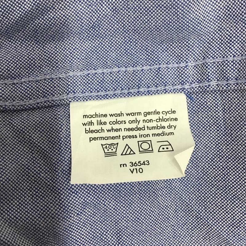 チャップス CHAPS シャツ、ブラウス 長袖 長袖シャツ カラーシャツ ポケットシャツ 長袖カットソー ボタンダウンシャツ XL 無地 水色 / ライトブルー /  メンズ USED 古着 中古 10118551