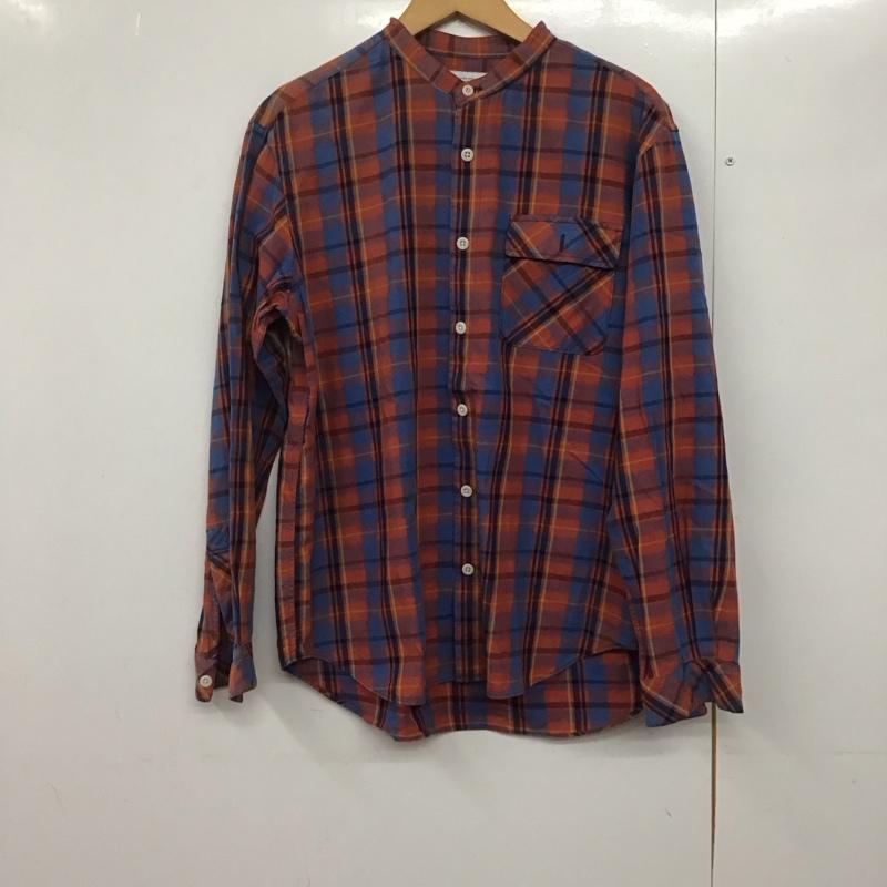 グリーンレーベルリラクシング green label relaxing シャツ、ブラウス 長袖 長袖シャツ ノーカラーシャツ チェックシャツ M チェック マルチカラー / マルチカラー /  メンズ USED 古着 中古 10143415